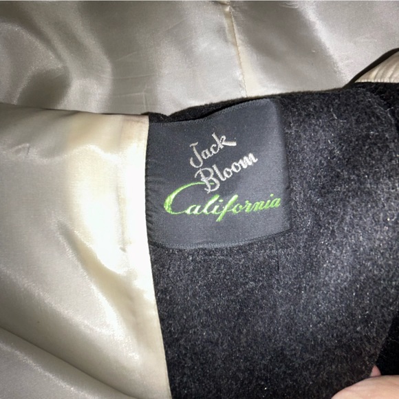 Jack Bloom Wool vintage VTG black dark grey button up blazer collared xs xxs - Picture 2 of 14